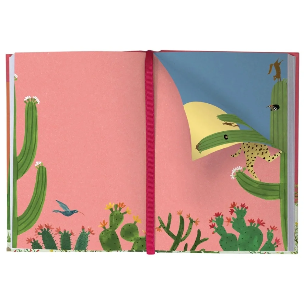 Illustrated Journal, Beautiful Bold Art – Cactus Field, 272 Pages, Amazing Gift!